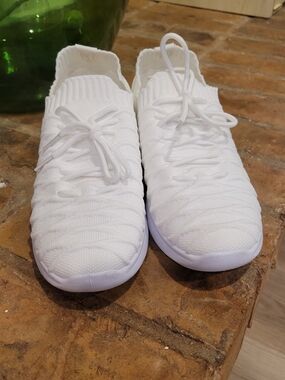 Danskin White Knit Slip-On Athletic Sneakers